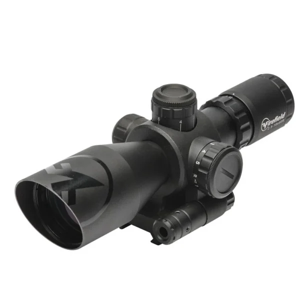 Sellmark Corporation Firefield Barrage Rifle Scope - 2.5-10x40mm Red Laser Mil Dot Reticle Black Matte