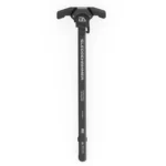 Breek Arms The Sledgehammer AR-10 black charging handle, top view with wide ambidextrous latches