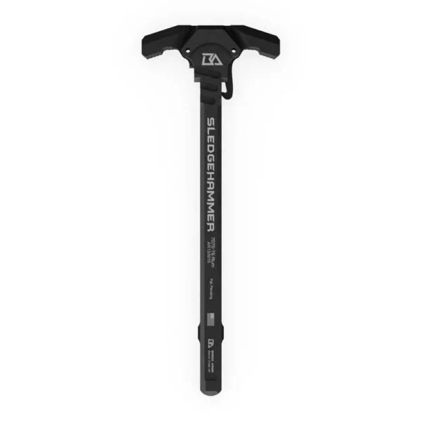 BREEK SLDGHMR AR15 charging handle, black top view with wide ambidextrous handles