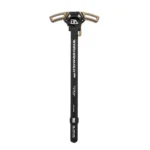 BREEK WRHMR MD2 AR15 C HNDL AMBI FDE, top view with black shaft and tan ambidextrous handles
