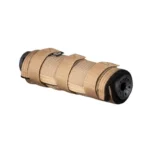 SilencerCo SCO Suppressor Cover, angled view of tan fabric wrap with securing straps