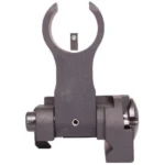 TROY FLDNG HK FRONT TRITIUM SGHT BLK, black folding front sight shown upright from front