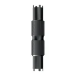 REAL AVID AR15 FRONT SIGHT ADJUSTER, black double-ended tool with knurled grips, side view