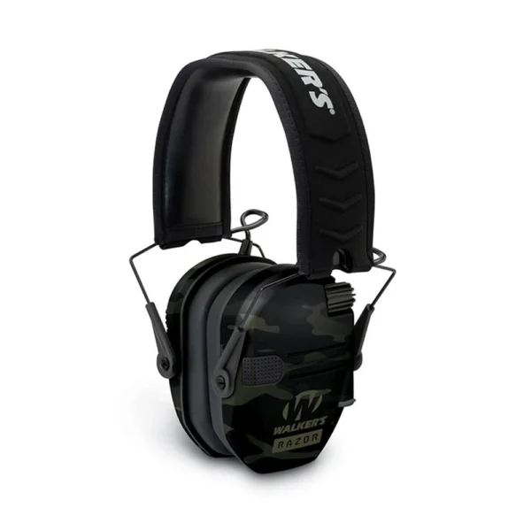 Walkers Game Ear Walker's Razor Slim Shooter Folding Electronic Multicam Black Camo