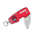 Real Avid FINI Universal Choke Wrench red folding wrench with silver blades and key ring, side view