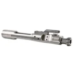 FailZero 5.56 Full Auto Bolt Carrier Group, silver, angled side view with visible bolt and gas key
