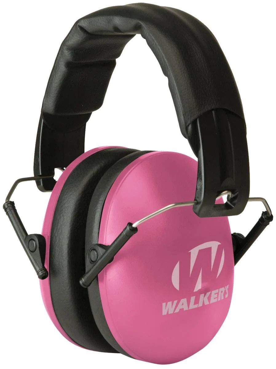 primary-55198 Walkers Game Ear Walker's Small Passive Folding Ear Muffs- Pink 23dB NRR