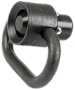 MIDWEST QD S.S. HD FLUSH PUSH BUTTON, black close-up with triangular sling loop