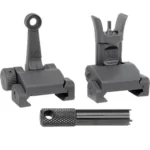 Midwest Combat Rifle Sight Set Front & Rear, black sights with circular front post and adjustment tool