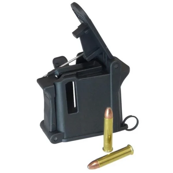 Maglula Kel-Tec PMR-30 / CMR-30 LULA Loader & Unloader, black loader with two cartridges
