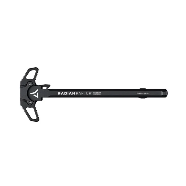 RADIAN RAPTOR CHRGNG HNDL 556 BLK, black top view with ambidextrous handles