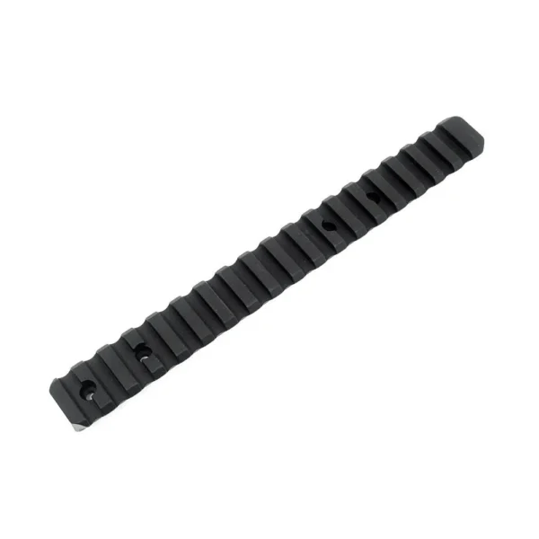 Talley Picatinny Base for Tikka T3/T3X Standard Length, black rail shown diagonally from above