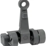 Midwest Combat Rifle Rear Sight, black rear view with circular aperture and adjustment knobs