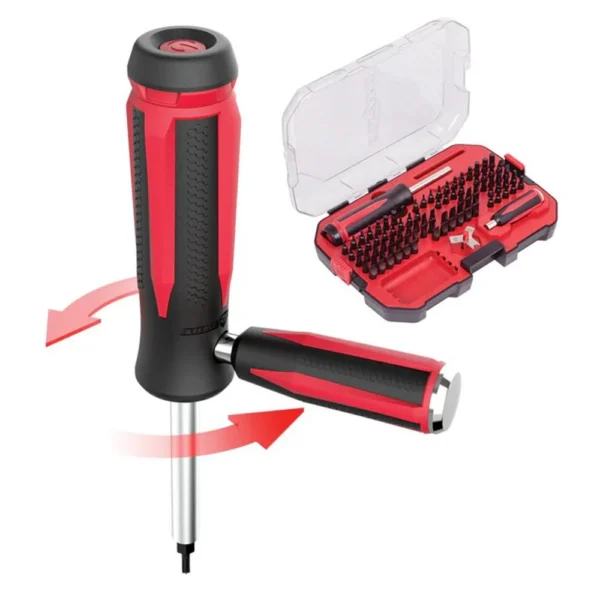 REAL AVID SMART DRIVE 90 red and black rotating driver with open red bit case