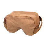 Birchwood Casey Steady-Shot Foxtrot Bag in tan, angled side view with carrying strap