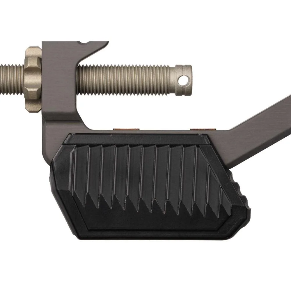 primary-55264 Q Rear Grip for the Fix Stock, black grip with ribbed surface and silver threaded hardware