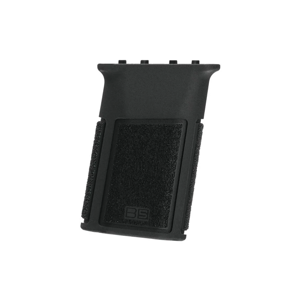 primary-55342 B5 Systems Vertical Grip M-LOK, black grip in angled side view with textured panels