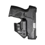 Mission First Tactical MFT Minimalist Appendix IWB Holster, black, holding a pistol in right view