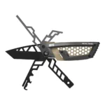 REAL AVID GUN TOOL EDGE AR15, open black and gray multitool with blade and folding implements