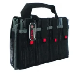 G-Outdoors AR Magazine Tote, black fabric carrier with handle, straps and red tabs