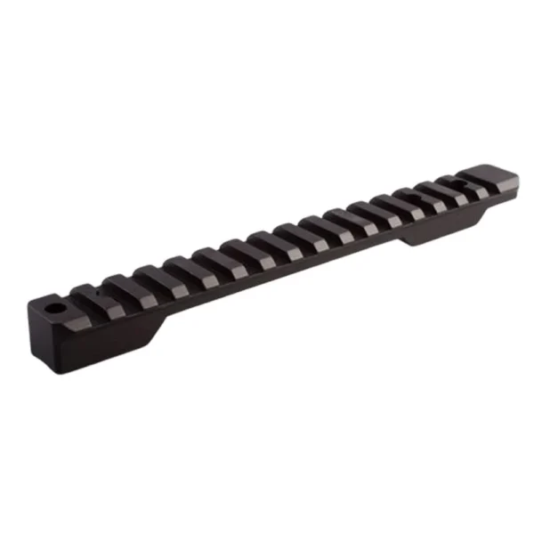 Talley Picatinny Base Weatherby Accumark/Magnum/Mark V, black, angled top view with rail slots