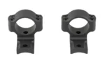 Leupold LEUP BC SAV 10/110 black two-piece scope ring set, angled front view