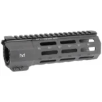 Midwest Industries Suppressor Series Handguard, black side view with top rail and M-LOK slots