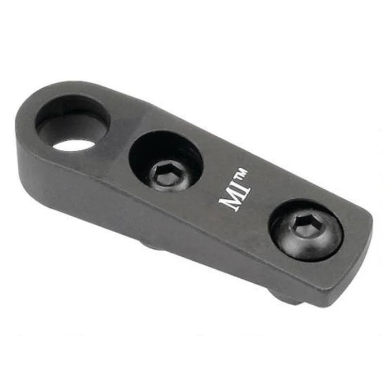 primary-55545 Midwest M-LOK QD Sling Attachment, angled top view of black mount with QD socket and two screws
