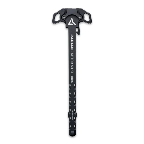 Radian Weapons Raptor SD-SL AR-15 Charging Handle, black, top view with ambidextrous latches