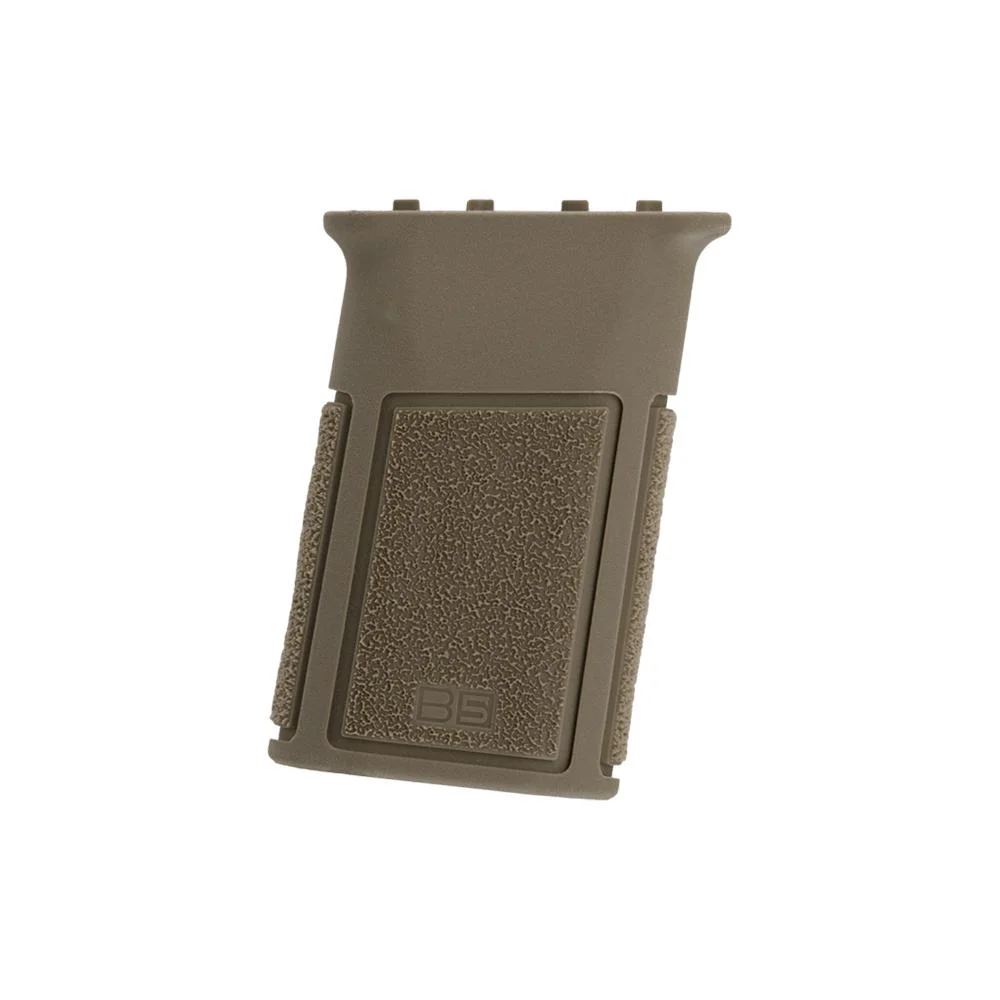 primary-55553 B5 Systems Vertical Grip M-LOK FDE, front view with textured grip panels and mounting tabs