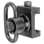 Midwest Heavy Duty Quick Detach Front Sling Adapter black front view with oval swivel loop