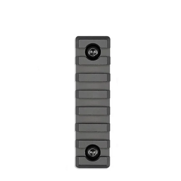 Midwest Industries 1913 Milspec Rail Section 7 Slot M-LOK, black top view with two screws