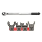 REAL AVID MSTR FIT A2 WRENCH SET 5PC silver torque wrench with four grey wrench heads