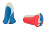 Howard Leight H/L USA PLUGS red, white and blue earplugs, upright and side views