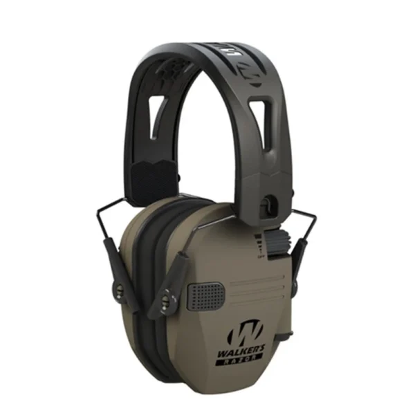 Walkers Game Ear Walker's Razor Tacti-Grip Ear Muffs -FDE 23NRR