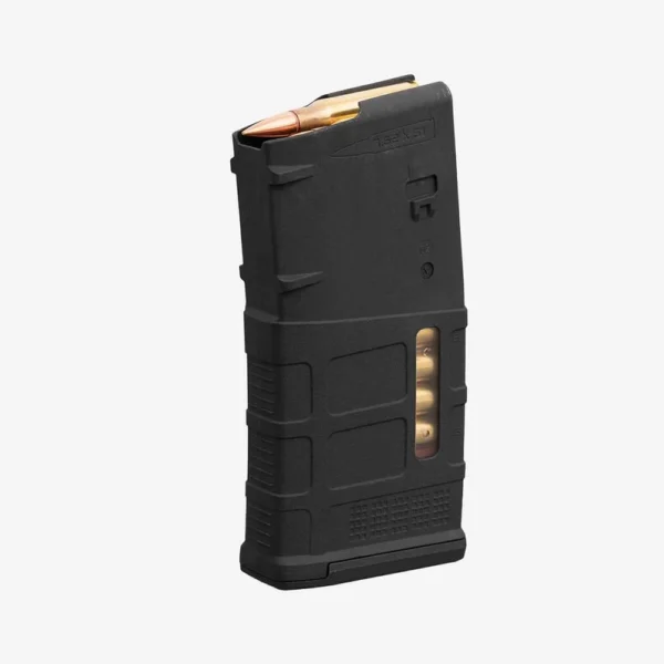MAGPUL PMAG M3 WINDOW, black magazine with side window and visible cartridges