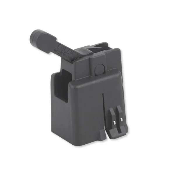 Maglula LULA Loader & Unloader for HK MP5, black loader in angled side view