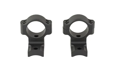 Leupold LEUP BC SAV 10/110 black two-piece scope rings shown from the front