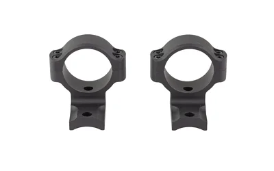 Leupold LEUP BC SAV 10/110 black two-piece scope rings shown from the front