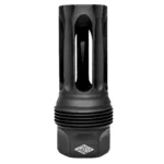 Yankee Hill Machine YHM SRX QD Flash Hider black finish, upright side view with open ports