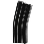 Global Ordnance AR-15 Rifle Magazine, curved black metal front view