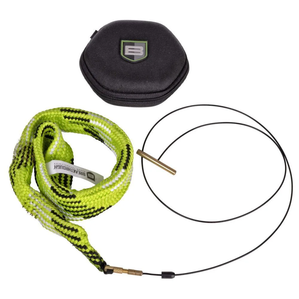 primary-55686 Breakthrough Clean Technologies BCT BATTLE ROPE 2.0 12GA, green rope and black cable, top view