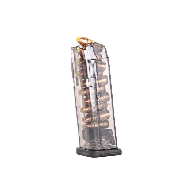 primary-55692 Elite Tactical Systems Smoke Series Glock Magazine translucent smoke magazine with visible cartridges