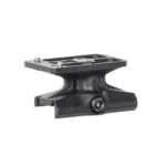 Reptilia DOT Mount for Holosun AEMS, black mount in angled side and top view