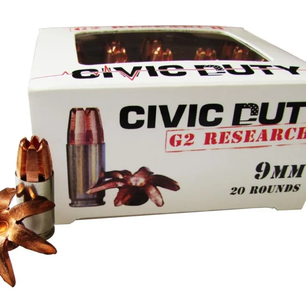 G2 Research Inc. G2 Research Civic Duty Handgun Ammunition 9mm Luger