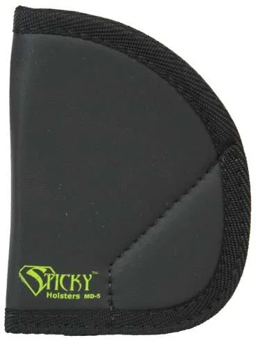 primary-55724 Sticky Holsters Medium Sticky Holster black ambidextrous revolver holster, side view