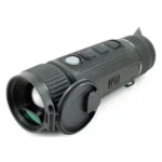 IRay USA Nocpix Vista H35R black monocular, angled front view with lens cap open and top buttons