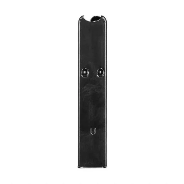 KCI USA M1 Carbine Magazine, black narrow magazine in front view with two visible fasteners