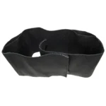 Bulldog Deluxe Belly Band Holster laid open in black with wraparound strap and pockets