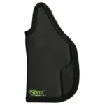 Sticky Holster Optics Ready 11, black holster with raised sight channel, side view